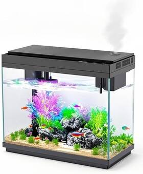 Rechale 763464205847 Smart Aquarium Fish Tank With Silent Water Pump 2.4 Gallon Small