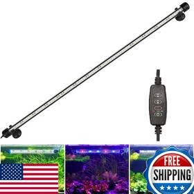 Reirqie B0d22ns5d8 28.7 Inch Submersible Aquarium Led Light With Timer Rgb Dimmable Fish Tank