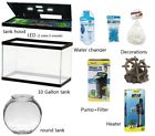 Rfa2lqfs9x Glofish Gallon Aquarium Fish Tank Kit Filter Led Hood Heater
