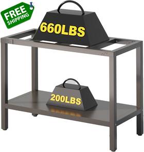 Robytist 711181870299 40 Gallon Fish Tank Stand 660lbs Storage Shelf Heavy Duty Sturdy Reptile 3