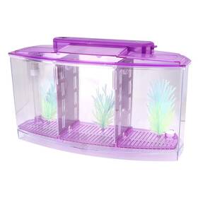 Ruining Ruining2cwnz09y5v7084-02 Three Areas Small Aquarium Transparent Fish Tank Desktop With Water Change