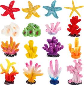 Rusuanjun Fdswer454373 16 Pcs Artificial Coral Plant Aquarium Decorations Reef Decor 16pack