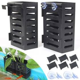 Sanjhff Szl02 2 Pcs Aquarium Plant Holder Fish Tank With Hooks And Suction Cu