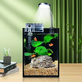 Sanosy Hf-139us 1.2gallon Fish Tank Kit Desk Aquarium Set Small Low Iron Glass Beginner