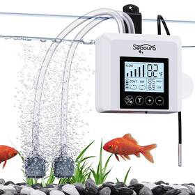 Seaoura B0dpjzq911 Usb Rechargeable Portable Aquarium Air Pump Fish Tank Aerator Battery Powered