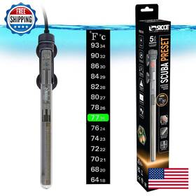 Sicce B0ck4x9kbr Scuba 250w Aquarium Heater - Preset 77 F For Up To 75 Gallon Tank