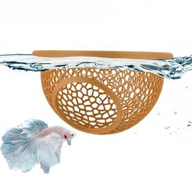 Sicutoz 422790444986 Floating Betta Hide And Shrimp Cave 3d Printed Aquarium Hammock Feeder &