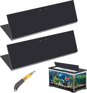 Sieral Ae-sieral-5049 Aquarium Lids Polycarbonate Canopy 2 Pieces Set 48 X 18 Inch Black