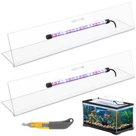 Sieral Ae-sieral-5075 Aquarium Lids Polycarbonate Canopy With Led Light 2 Pcs Set 22.95 X 16.61 0