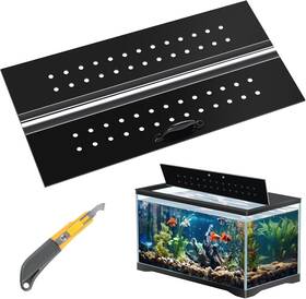 Sieral Ae-sieral-5095 Aquarium Polycarbonate Canopy Set 19.37 X 9.37 0.12 Inch Black