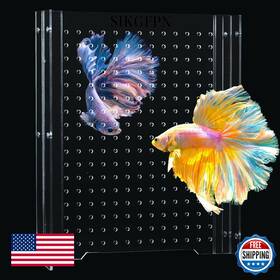 Sikgfpn B0dzd2z993 Acrylic Fish Tank Divider 5-5.5 Gallon Clear Separator Suction Cups 5g/5.5g