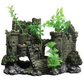 Slocme 710782979924 Aquarium Medieval Resin Castle Decoration - Realistic Fish Tank Castle