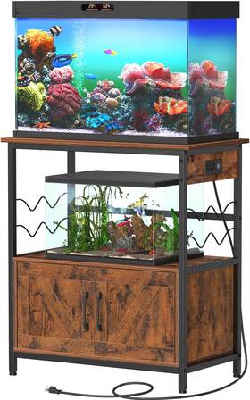 Snughome 0806psygj002fg Aquarium Stand Fish Tank With Cabinet For Accessories