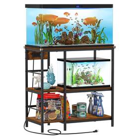 Snughome 792483850875 Fish Tank Stand With Charging Station 10-29 Gallon Aquarium Stands 3-tier A