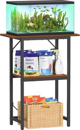 Snughome Ygj005 10-20 Gallon Fish Tank Stand Aquarium 2-tier Storage Shelves He