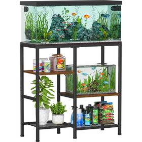 Snughome Ygj009 30 Gallon Aquarium Stand Fish Tank With Shelf Rustic Brown