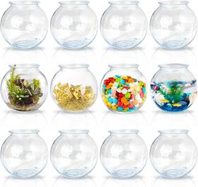 Sterline 850040992755 Plastic Ivy Bowls - 12 Pack 16 Oz Fish Bowl For Drinks Home D Cor Clear