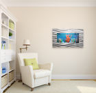 Super-fsta-1224 Fish Aquarium Mounted Tank 24 Horizontal Aluminum Brushed Wall "