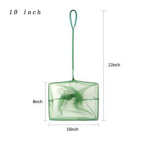 Supreme-goodsoutlet 313043964933 Portable Fish Net Long Handle Square Aquarium Accessories Tank Landing