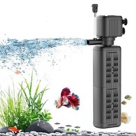 Sysenciaga 718387276511 40-150 Gallon Internal Aquarium Filter 4-in-1 Submersible Power Fish Tank Fi
