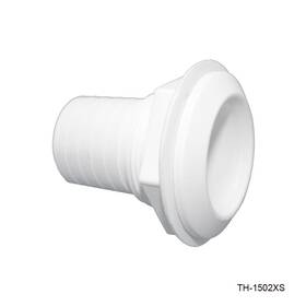 T-h Marine 733572031171 Th Th-1502xs-dp 1 1/2in Extra Short Straight Barbed Thruhull White