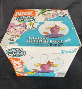 T Tra 29127-00 Nickelodeon Fairly Oddparents 3 Gallon Goldfish Bowl Kit Tetra With Box - 2004