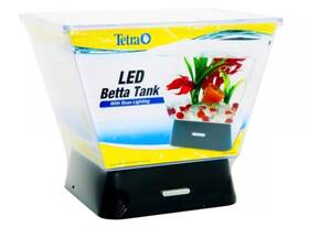 T Tra 69050 Tetra 1 Gallon Led Base Betta Tank With Convenient Feed Hole 9 Inch W X 8 H 7 D