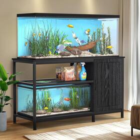 Tatub 313042146170 55-90 Gallon Fish Tank Stand Large Aquarium With Accessories Storage