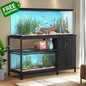 Tatub 445009295294 55-90 Gallon Fish Tank Stand Large Aquarium With Accessories Storage