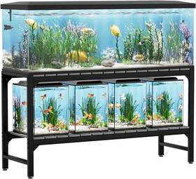Tatub Sft02 55-90 Gallon Fish Tank Stand Metal Aquarium With 2-tier Open Shelve