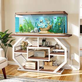 Taus 197839887749 55-75 Gallon Aquarium Stand Display With Charging Station For Fish Tank
