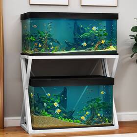 Taus 199449287964 10-40 Gallon Fish Tank Stand Metal Aquarium Double-layer Storage