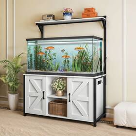 1100 Taus 199449413691 White 120gal Fish Tank Stand Shelf And Cabinet With Lbs Capacity Metal
