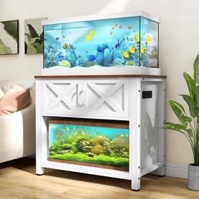 Taus 3258 40-50 Gallon Aquarium Stand With Power Outlets Cabinet Turtle Reptile Terrarium