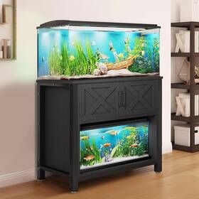 Taus 54987 Metal Aquarium Stand Storage Cabinet For 40-50 Gallon Heavy Duty Fish Tank