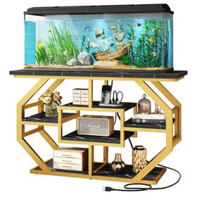 Taus Beysha9i2z 55-75 Gallon Aquarium Stand Heavy Duty Metal Reptile Fish Tank Display