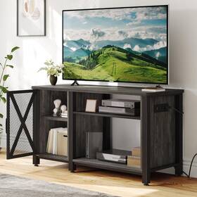 Taus Beyshdn8eq 52in Aquarium Stand Fish Tank Terrarium Metal Storage Cabinet With Power Outlets