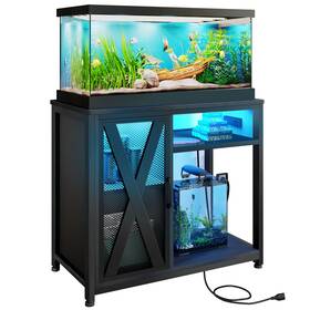 Beyshe0ayw Taus 40-50 Gallon Fish Tank Stand With Charging Station Heavy Duty Led Aquarium