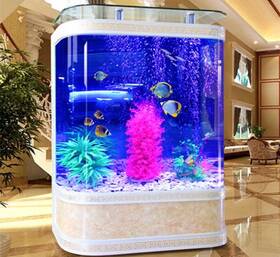 Taus Beyshro7cr 50 Gallon Aquarium Stand With Cabinet &charging Station Led Fish Tank Grey