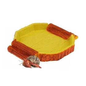 Teladeshx Hj-02-mn Hermit Crab Water Tank Habitat 6.1 X 5.71 0.79 Inches Yellow