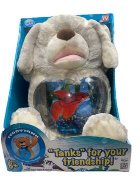 Telebrands 119-6 New Teddy Cute Doggie Design Tanks For Your Friendship Fish Tank Nib