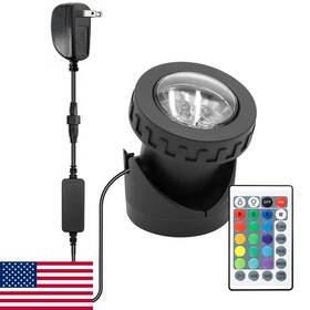 Tensul B0bzc7bdp8 Rgb Pond Lights With Timer Ip68 Waterproof Submersible Fountain And Garden Light