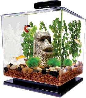 Tetra Aq-29095e 3 Gallon Fish Tank Aquarium Kit With Pedestal Base Led Light And Filter