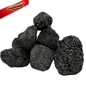 Tfwadmx 399-1 10 Pack Aquarium Black Lava Rock Fish Tank L 2ftft-3.2ftft