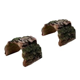 Tfwadmx 745103427858 2 Pack Betta Log Resin Hollow Tree Trunk Ornament Aquarium Hideout Reptile C