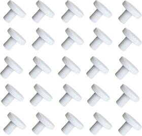 Thinngen Te-fp-50 Coral Frag Plugs 50 Pcs Ceramic Coralline Plug Round Base White