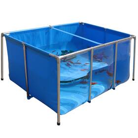 Thooum B0dpwbyr8t Pvc Koi Aquarium Tank 200gal Fish Pond Clear View Panel 304ss Frame Drain Valve