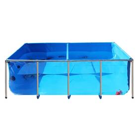 Thooum B0dpwc914k Pvc Koi Aquarium Tank Temporary Fish Pond Clear Viewing Panel 304ss Frame