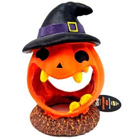 Thrills-chills 196481036376 Thrills-chills Large 7 Inch Glow Witch Jack-o-lantern Aquarium Decoration Fish Nwt