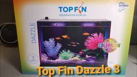 Top Fin 4520 Dazzle 5 Gallon 7 Color Changing Fish Tank Underwater Worlds